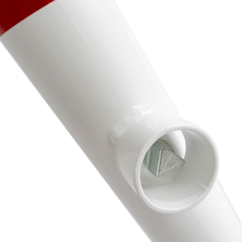 Pro-park-lock-tri (203032) - potelet rond de sécurité rabattable - groupe rms - avec clé pompier sur platine - matériau : acier galvanisé, peint en blanc_1