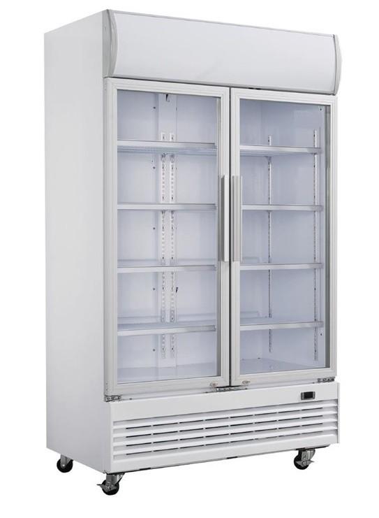 Vitrine réfrigérée 2 portes 950 litres avec roulettes - gaz écologique r290_1