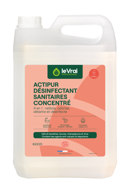 Actipur desinfectant sanitaires concentre ecocert ph : 1,8 le vrai (5524) bidon de 5l_1