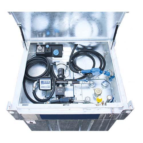 Cuve chantier acier galvanisé - GNR & Adblue® - 1000 L - ADR combi avec pompe 12/24V_1