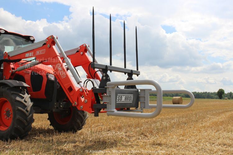 Pince multifonctions CWB Sonarol - Transport jusqu'à 4 balles - 1200 kg - Adaptable JCB_1