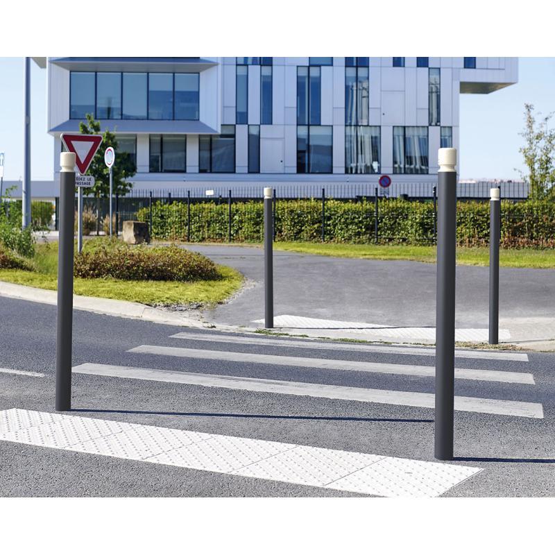 Potelet agglo haute visibilité - Réf : 206732.Gpro.9010 - Accessibilité, détection malvoyants_1