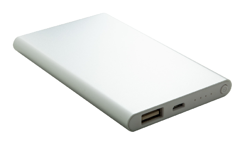 Power bank en aluminium - 4000 mAh avec câble micro USB inclus - Couleur argenté_1