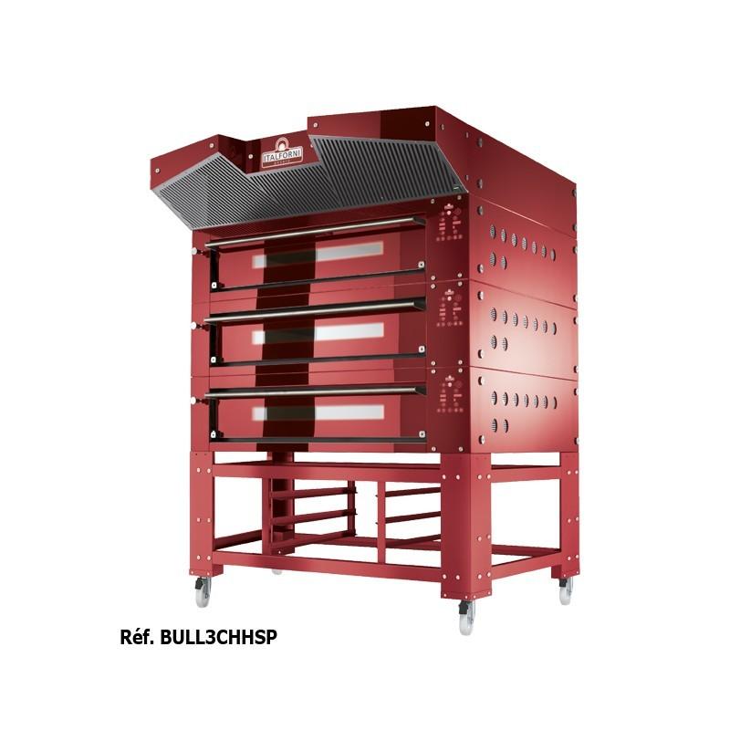 Four à pizza avec support acier inox H.800 mm 2x12 pizzas Italforni Furnotel_1