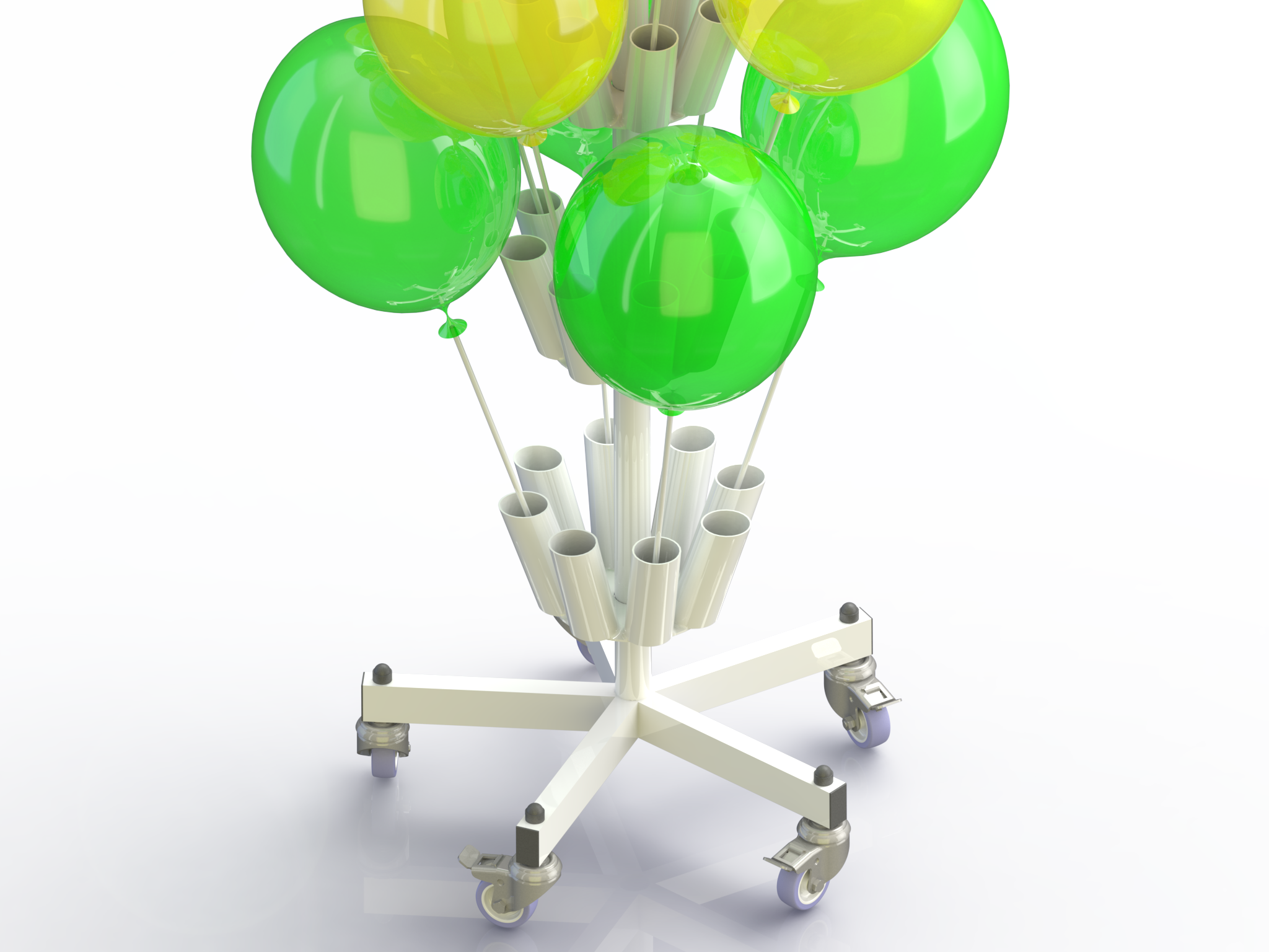 Présentoir mobile circulaire en métal - 4 niveaux et 32 emplacements_1