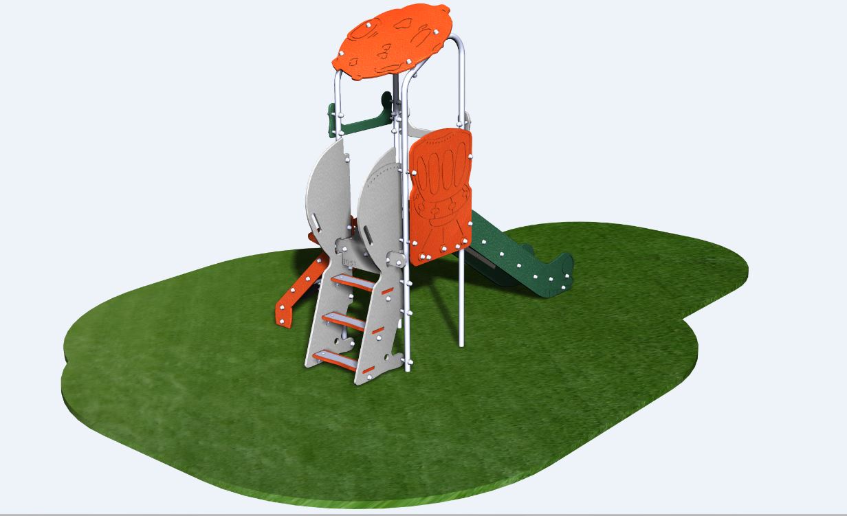 Structure de jeux combinées inox - 1 tour gamme Primo Spacio PRS92 - Créa Équipements_1