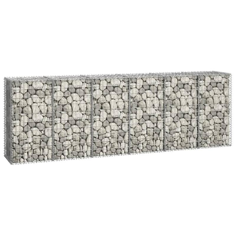 Vidaxl mur en gabion avec couvercles acier galvanisé 300 x 50 x 100 cm 143592_1