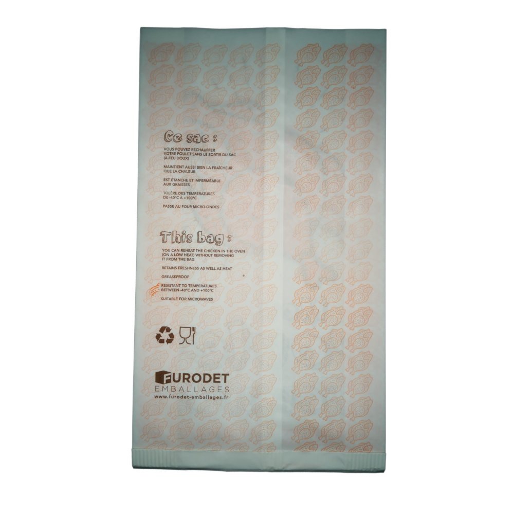 500 sachets à poulet rôti fermier - 20+7×35 cm - personnalisables, résistants jusqu’à +100°C, hermétiques et micro-ondables_1