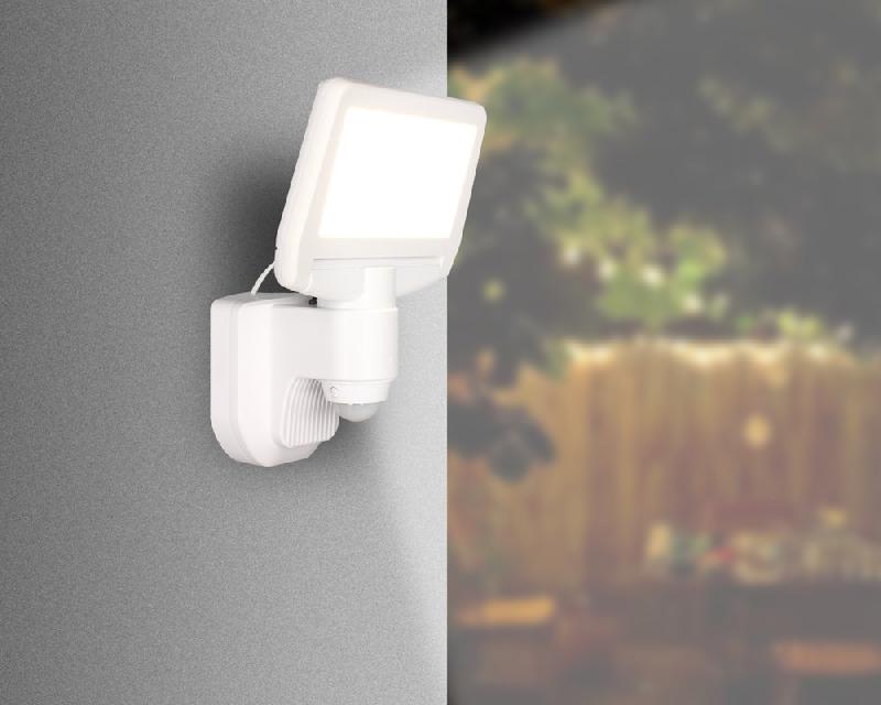 Projecteur solaire d'extérieur Flood 15W 1000lm - blanc avec détecteur de mouvement_1