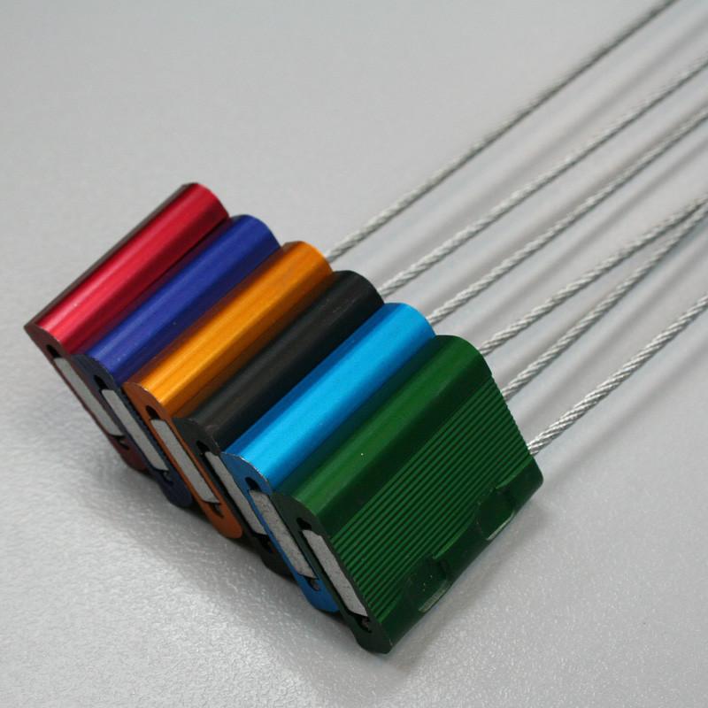 Scellé Câble galvanisé Tête Alu 26x22x6mm L 250mm - Tige Ø 2.5mm - Vert_1