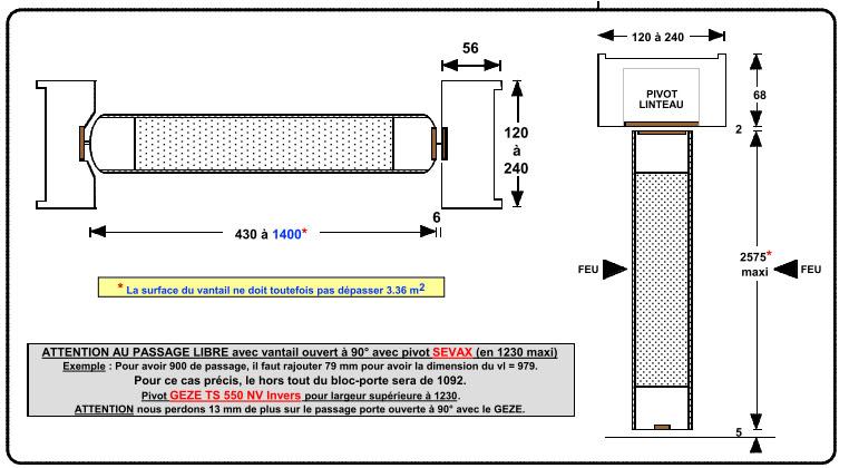 Bloc-porte plein EI 60 - Crouzi Feu 07/EI60 VVP 1V - système anti-dégondage - Crouzilles_1