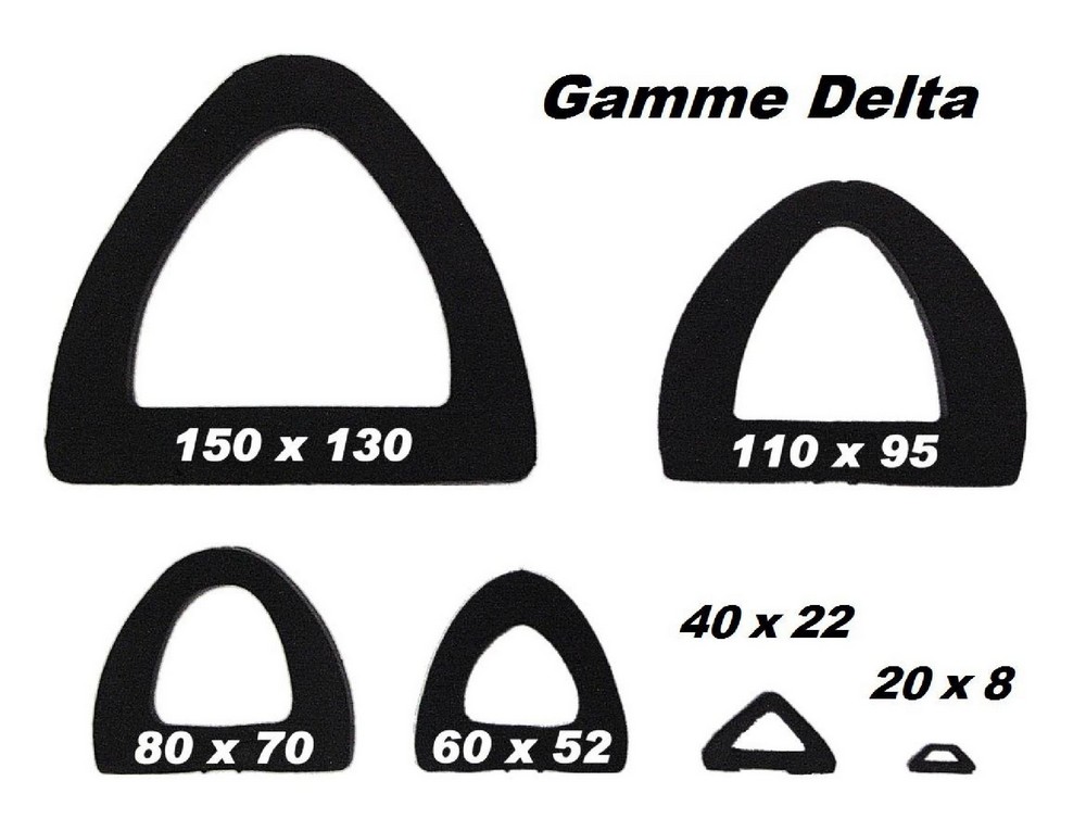 Défenses delta zébrées - Profilé de protection en caoutchouc avec visuel sécurité jaune et noir_1