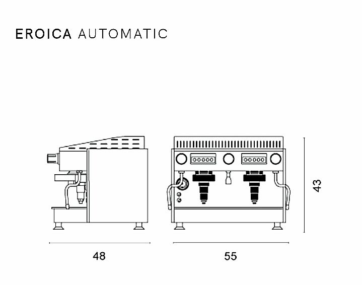 Machine compacte à expresso professionnelle EROICA La Scala automatiques 2 groupes_1