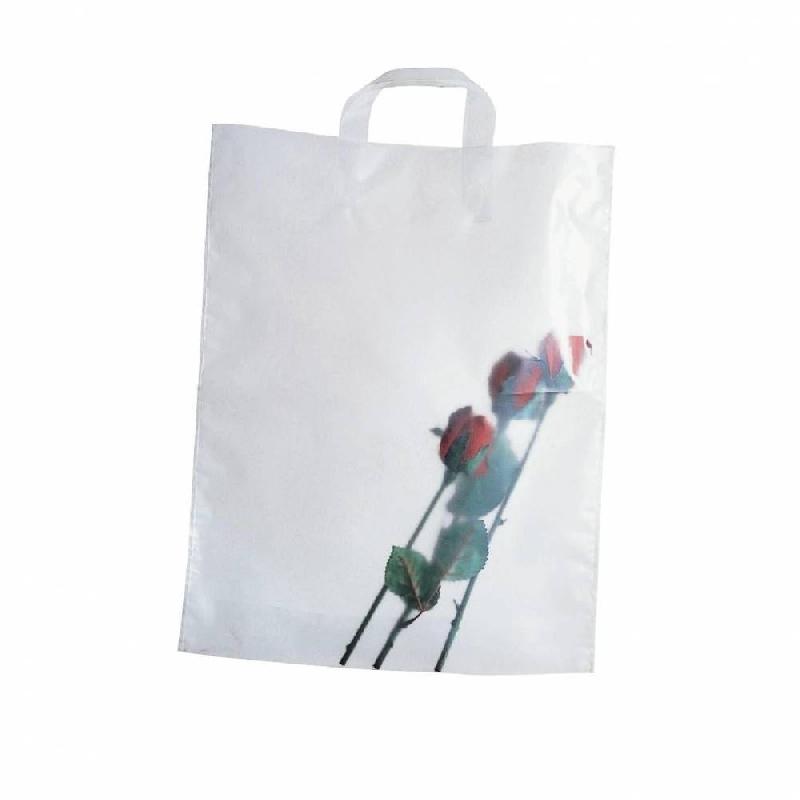 Sac poignées souples transparent 45x55cm+4cm - par 100 - Moyenne densité 60 microns - Polyéthylène_1