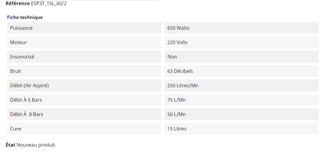 Compresseur ESP3T 15L 210 L/mn - Nardi Compressori France - bicylindre compact avec cuve tampon_1