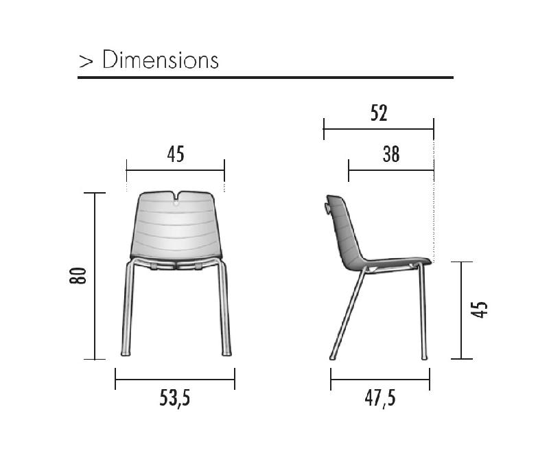 Lot de 2 chaises design Mindy - Mobel Linea. - Jaune_1
