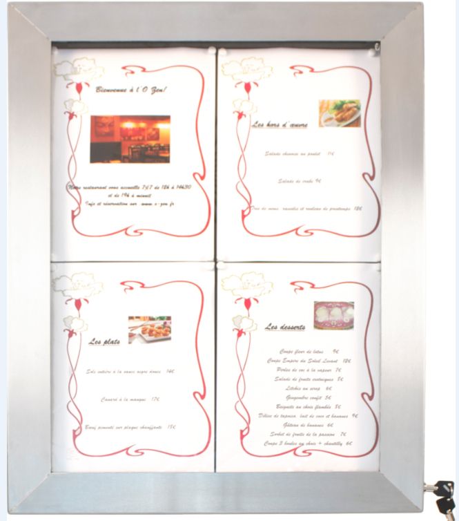 Porte-menu lumineux sur pied - LED basse consommation_1