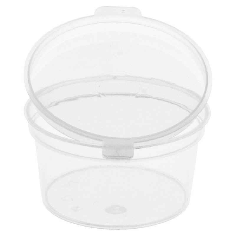 Pot à sauce avec couvercle transparent 30ml D5/4x2,7cm - par 1000_1