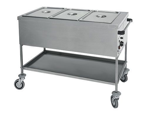 Twf1760 - chariot bain-marie - GGM Gastro International GmbH - 3 GN 1/1 - dimensions extérieures : 1170 x 650 x 850 mm - température 30-90°C_1