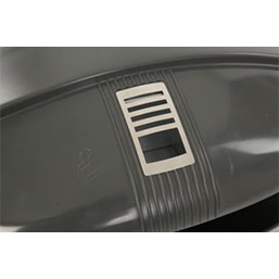 Corbeille synthétique traitée anti-UV - CIBELES - 50L avec cendrier intégré et capot antipluie_1