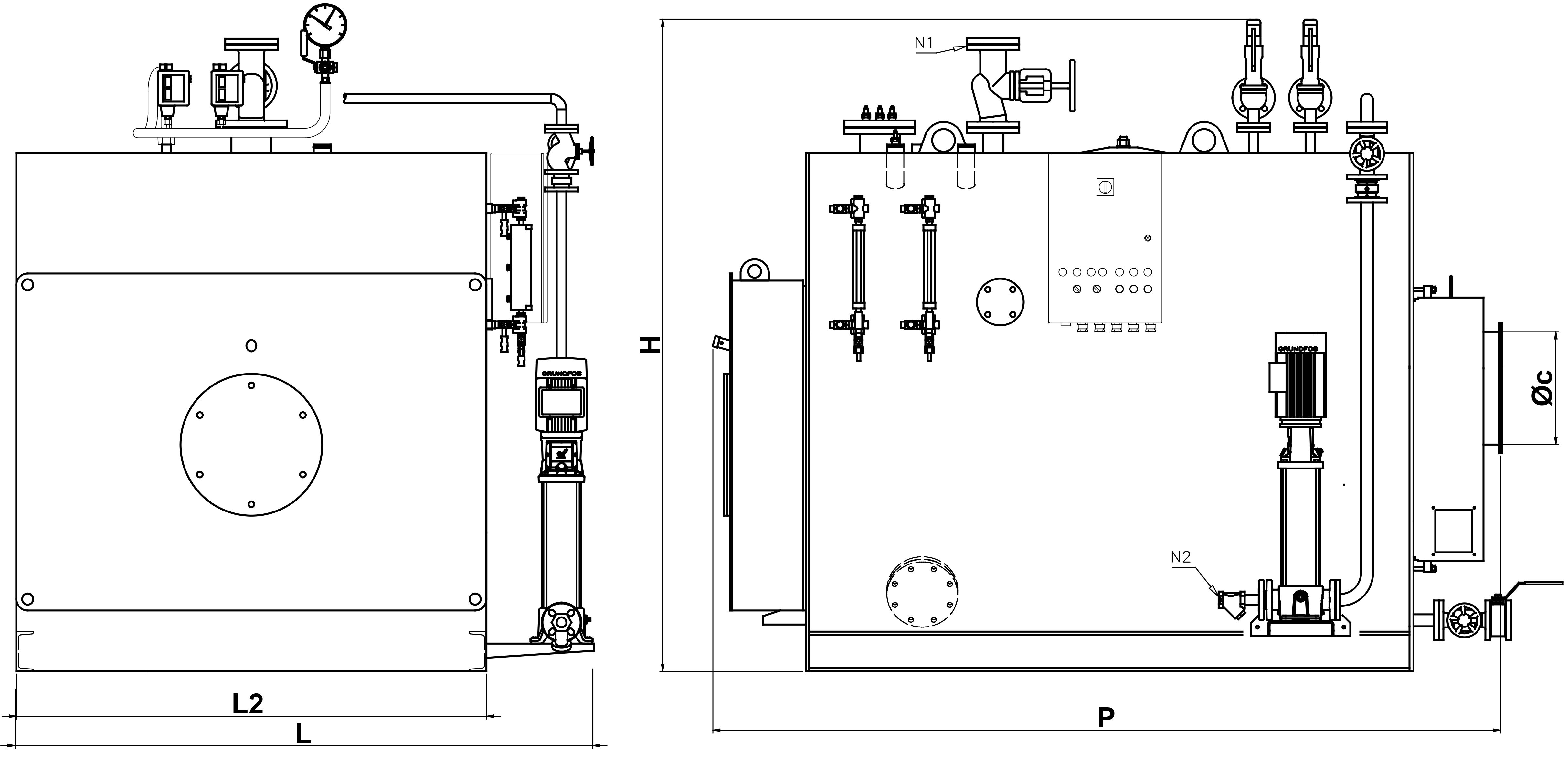 Sixen 15 bar - générateur de vapeur - ici caldaie - à haute pression et à inversion de flamme_1