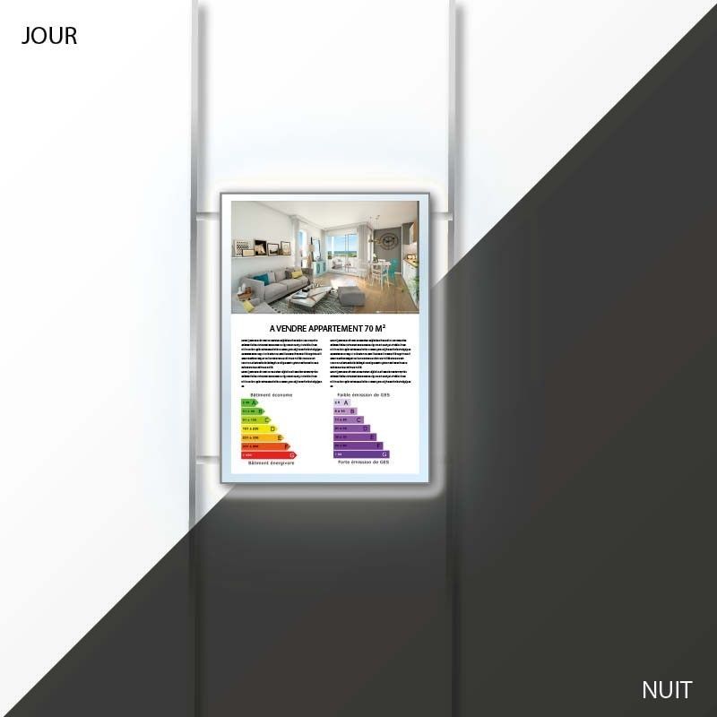 Porte-affiche lumineux LED - TC-PRTA-LD - Mister Enseignes - A4 et A3 horizontaux/verticaux - face avant magnétique_1