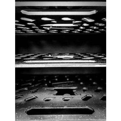 Fumoir Hamrforge Old Iron Sides - barbecue grill 2-en-1 avec chariot en acier robuste_1