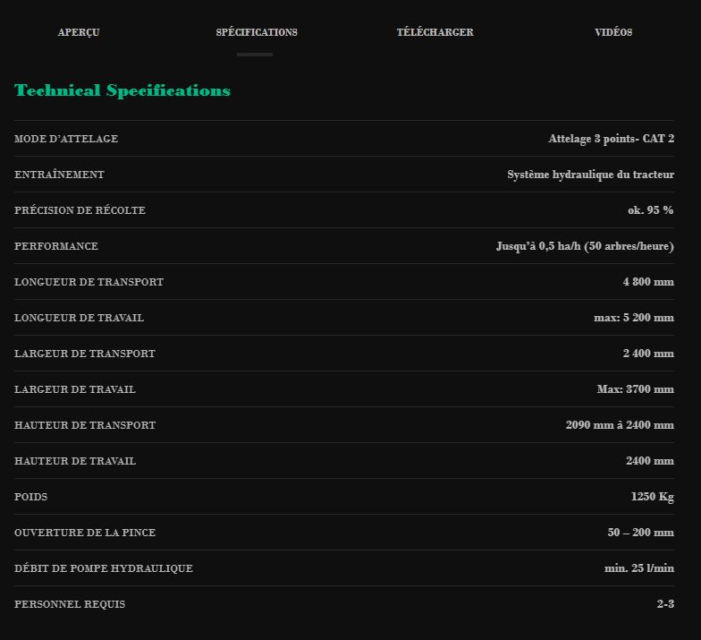 Gacek - vibreur d'arbre fruitier - jagoda jps agromachines - longueur de transport : 4 800 mm_1