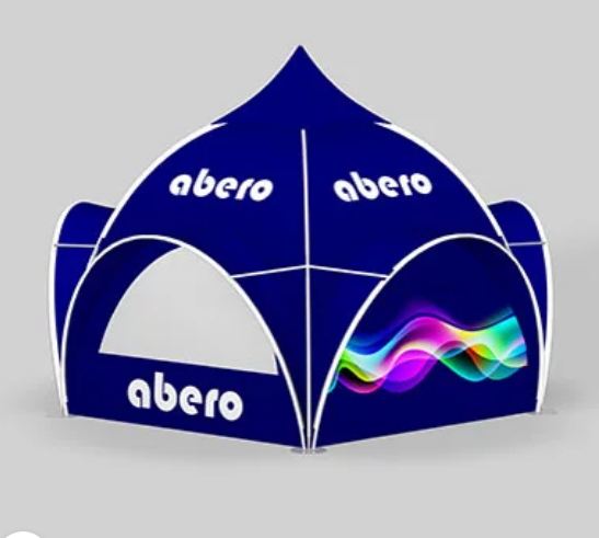 Tente dôme publicitaire 6 m - monture en tubes aluminium - toile polyester imperméable - fabrication européenne_2