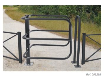 Barrière sélective tournante - Structure en tubes acier Ø 50 mm avec système d'ouverture pivotant_1