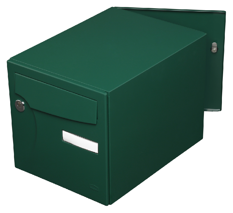 Boîte aux lettres normalisée 2 portes extérieur RENZ Animation - acier vert brillant - anti-corrosion 15 ans_1