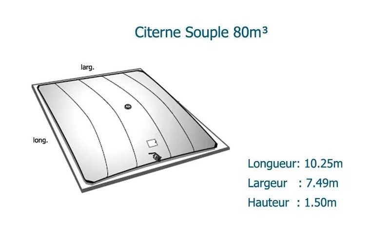 Citerne souple eau potable WP1100 - NEATFX - 80 m³ avec toile EXOM ACS_1