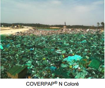 Couverture périodique de déchet - COVERPAP® N - poudre à dissoudre pour film invisible et réduction des odeurs_1