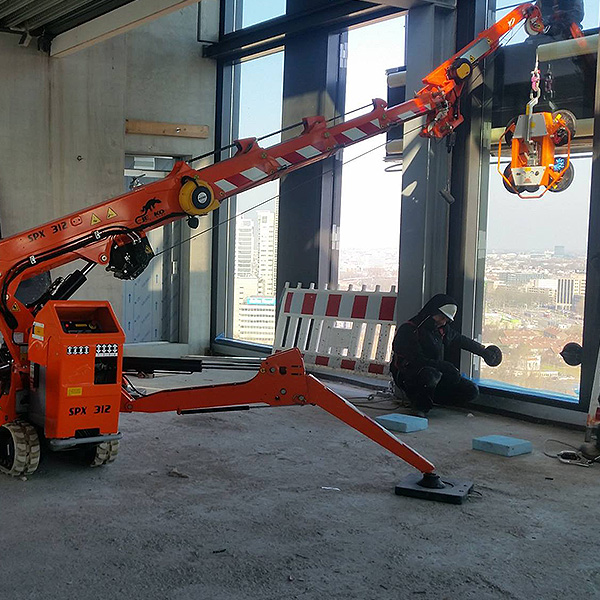 Mini-grue araignée télescopique sur chenilles idéale pour toutes les applications en intérieur et pour le travail dans des gratte-ciels - spx 312 - jekko_1
