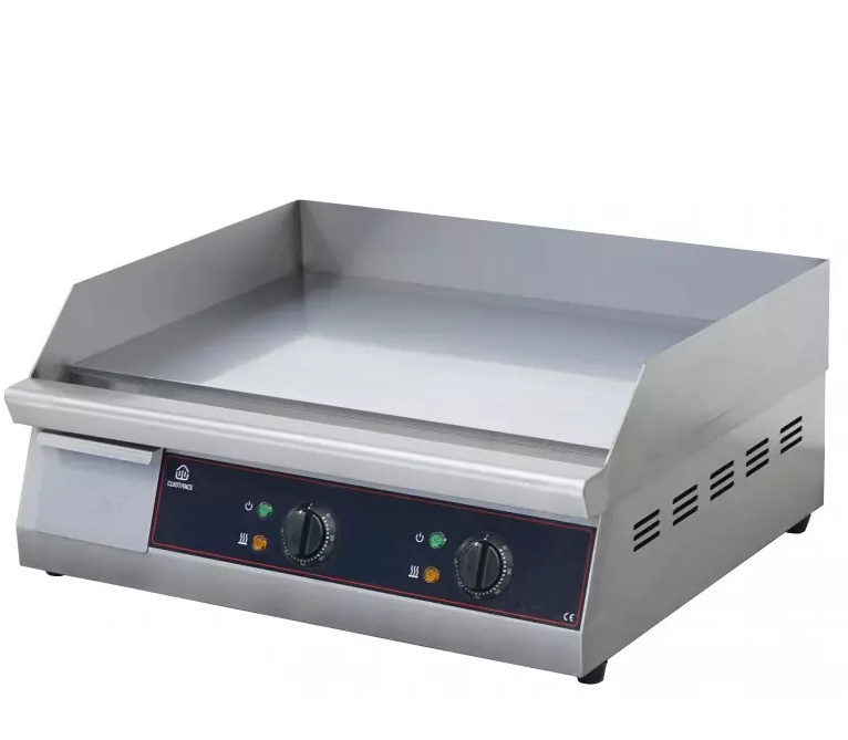 Plaque à snacker électrique chromé 610 mm - CUISTANCE GR610 - inox, surface lisse et température réglable_1