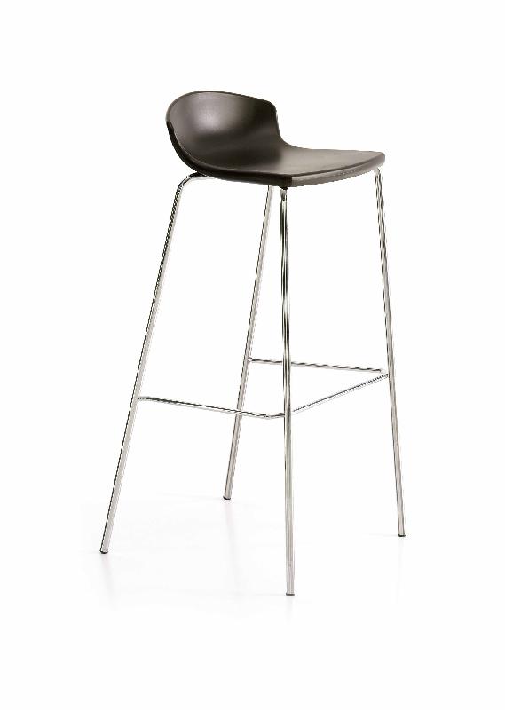 Tabouret de Bar avec repose pieds Easy - Sokoa - Noir_1