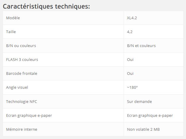 XL4.2 - Étiquette électronique Nicolis Project - Taille 4,2'' - EPD XL - Grande définition et visibilité_1