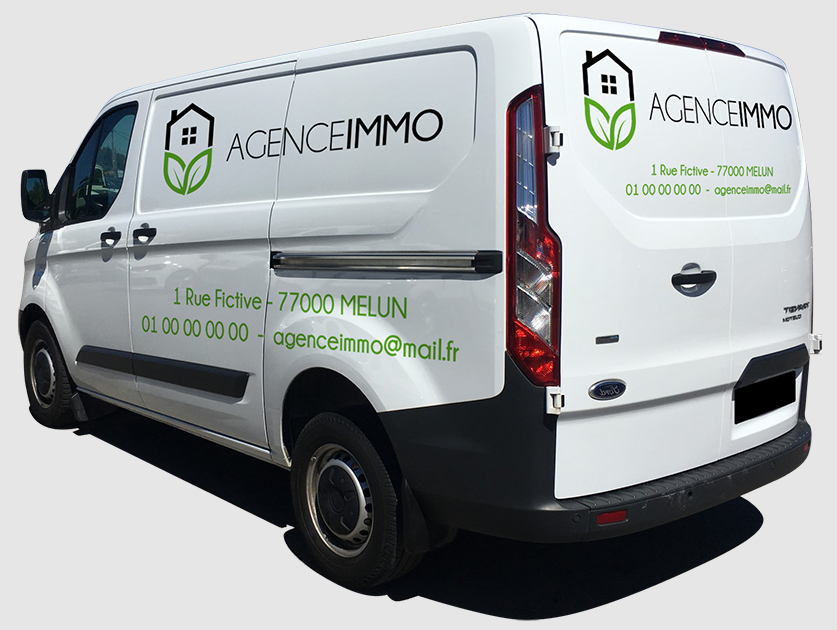 Lettrage adhésif pour marquage véhicule - Couleurs, formes et tailles de lettrage au choix- Art & Com_1