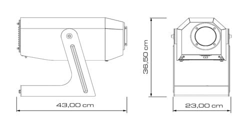 Projecteur gobo Divum 30K - Goboservice - LED COB 25.500 lumens - Projection extérieure IP54/IP65_1