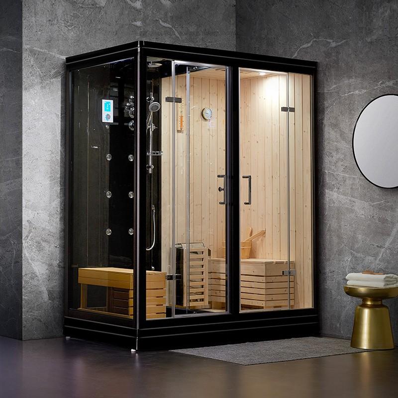SAUNA DOUCHE HAMMAM BOREAL® SH180-D BLACK DROITE_1