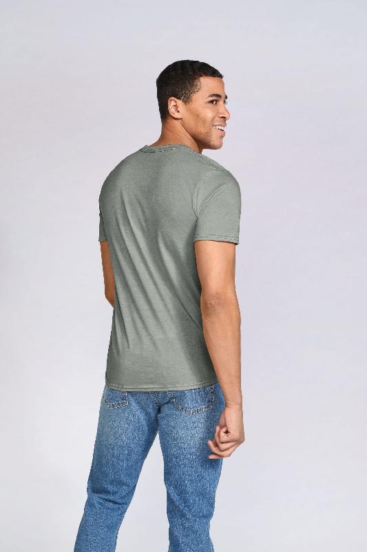 T-shirt homme col rond Softstyle - Gildan - 100% coton pré-rétréci - Réf: GI6400_1