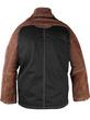 Veste de soudeur en cuir croûte supérieure de bovin - coloris marron - dos en toile ignifugée Proban® - normes EN ISO 13688, EN ISO 11611 et EN ISO 11612_1