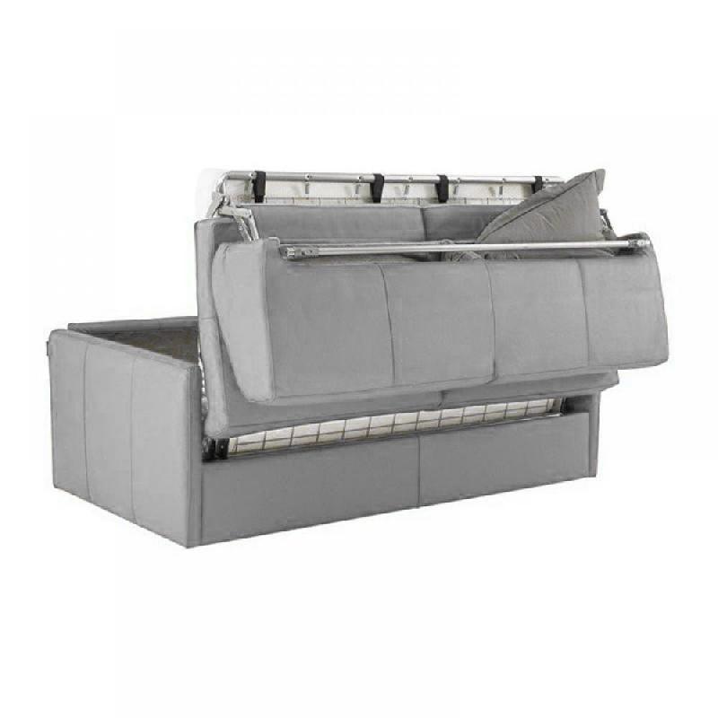 Canapé 3-4 places SUN convertible express - Matelas 16 cm - Tissu gris silver - Couchage 160x197 cm_1