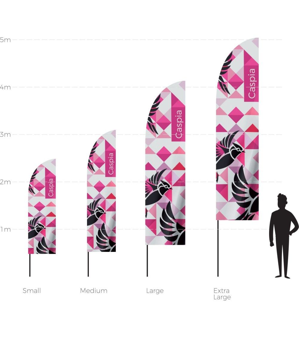 Drapeau extérieur et intérieur sur mât - Publicité visuelle avec mât économique en aluminium et fibre de verre_1