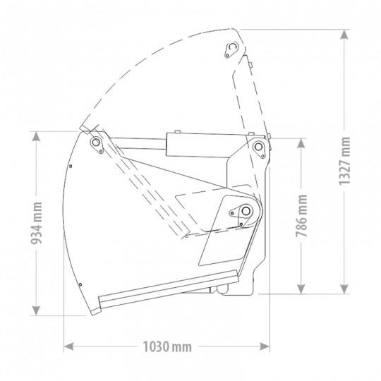 Godet désileur avec fourche - compatibilité chargeur frontal, télescopique et tractopelle - double vérin et dents coupantes_1