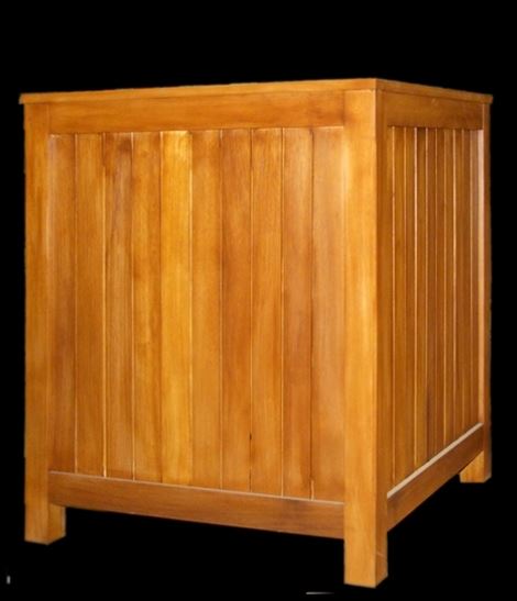 Jardinière urbaine en bois massif BABYLONE - Forme carrée ou rectangulaire - Hauteur 1350 mm_1