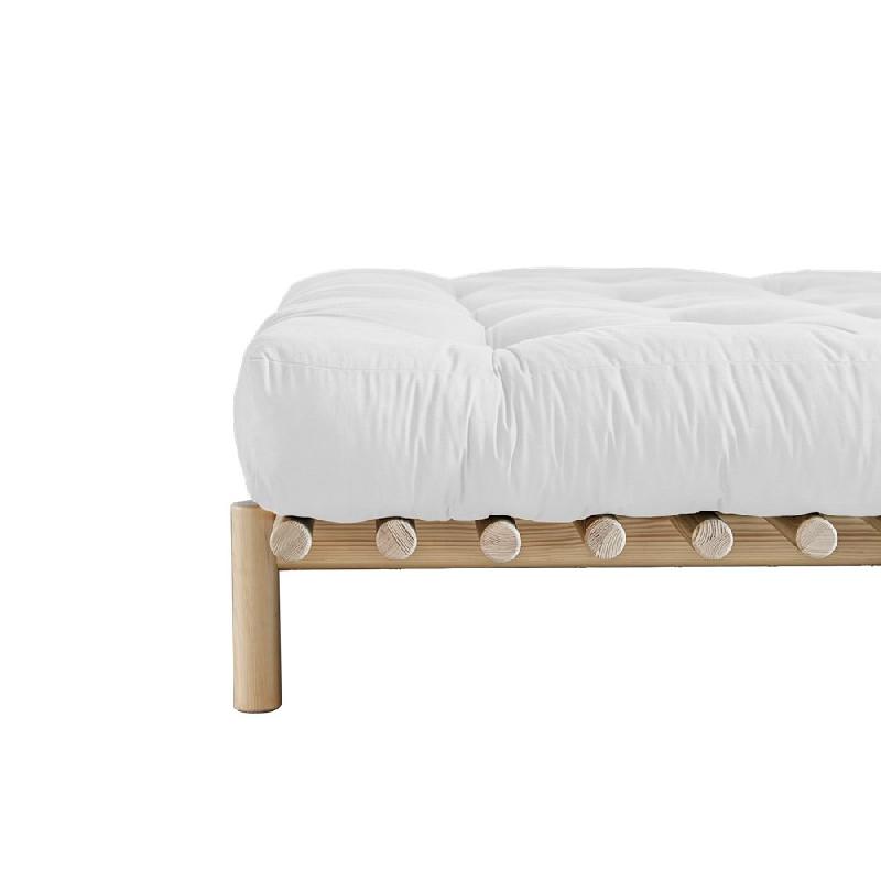 Lit futon Pace Bed en pin naturel - Couchage 180 x 200 cm - Design simple et confortable_1