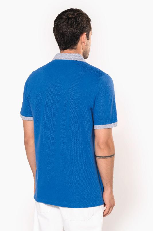 Polo piqué bicolore homme - Kariban - Réf: K258 - 100% coton pré-rétréci - Tailles S à 4XL_1
