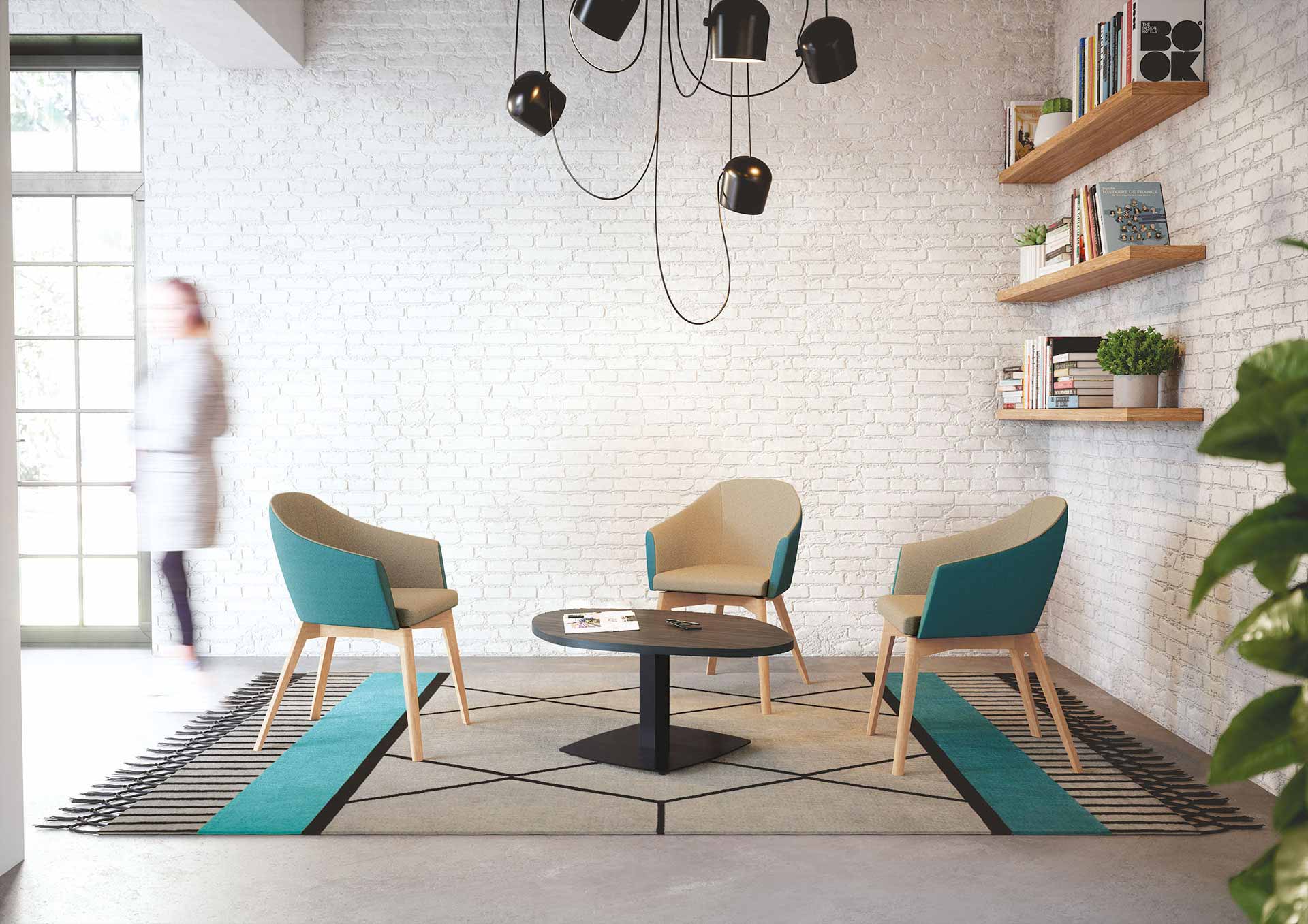 Table basse design et originale - idéale pour espaces d'accueil, attente et détente - personnalisable avec garantie 8 ans_1