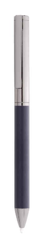 Parure stylos en métal - Stylo à bille et stylo roller - Étui boîte cadeau noir - Encre bleue_1